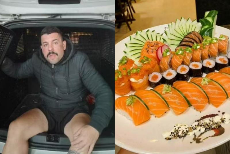 Dono de restaurante japonês é preso após furtar 4,3 kg de salmão em Guarujá