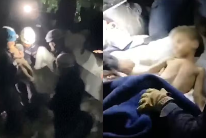 Uma criança de três anos foi resgatada com vida nesta terça-feira (30) após passar seis dias presa sob os escombros de uma residência...