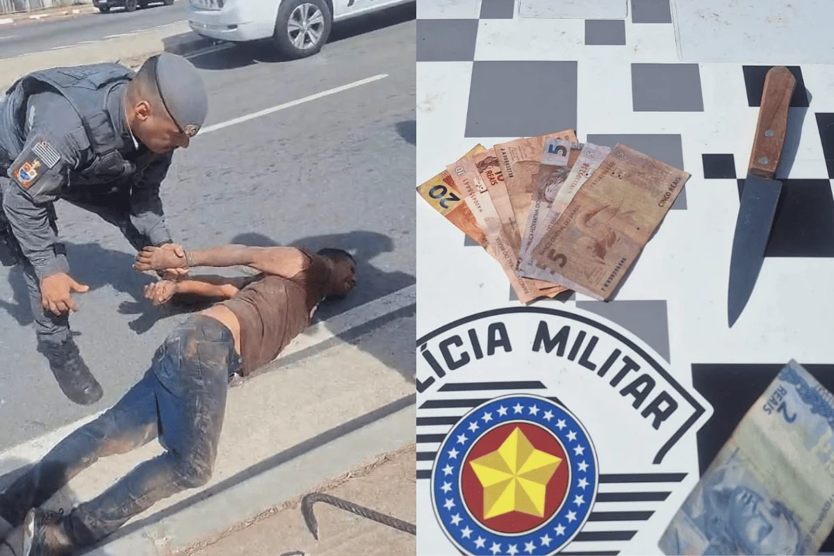 Uma tentativa de fuga inusitada transformou um assalto em um dos assuntos mais comentados das redes sociais nesta quarta-feira (29).