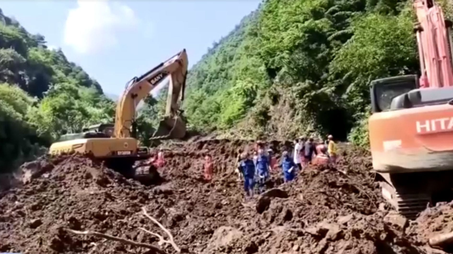 deslizamento de terra na China