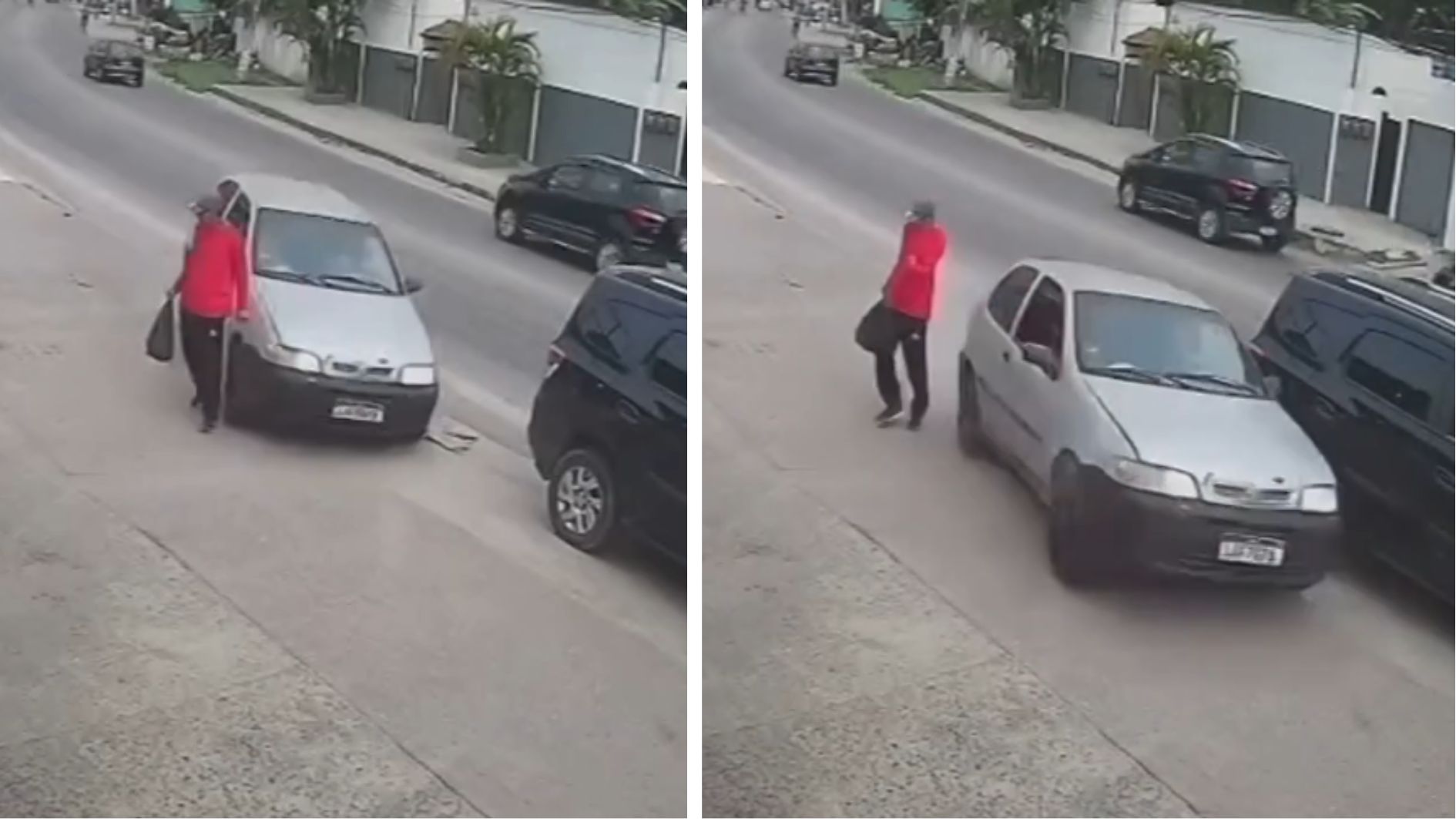 homem escapa de atropelamento