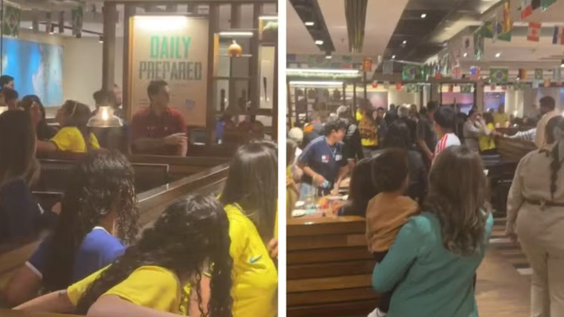 homem saca arma em restaurante