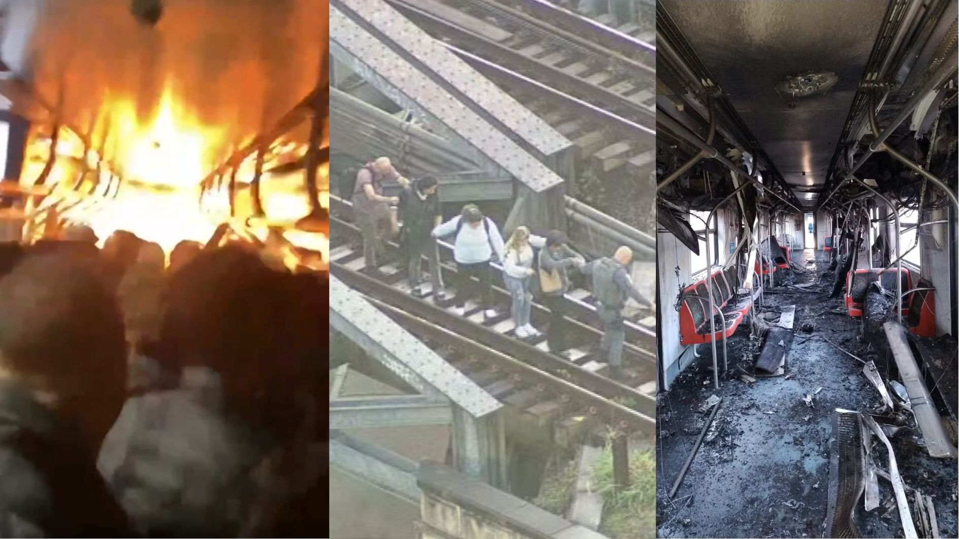 incêndio em trem