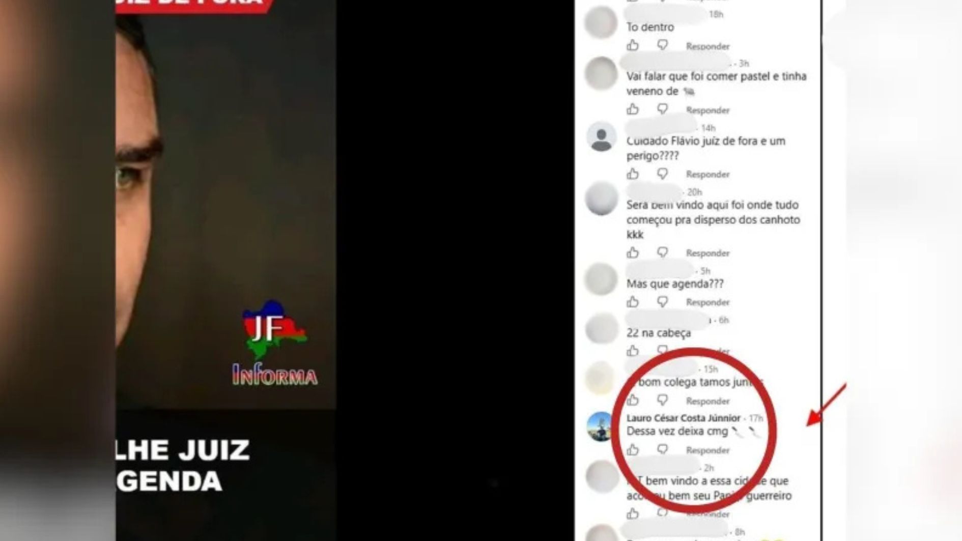 ameaça a Flávio Bolsonaro