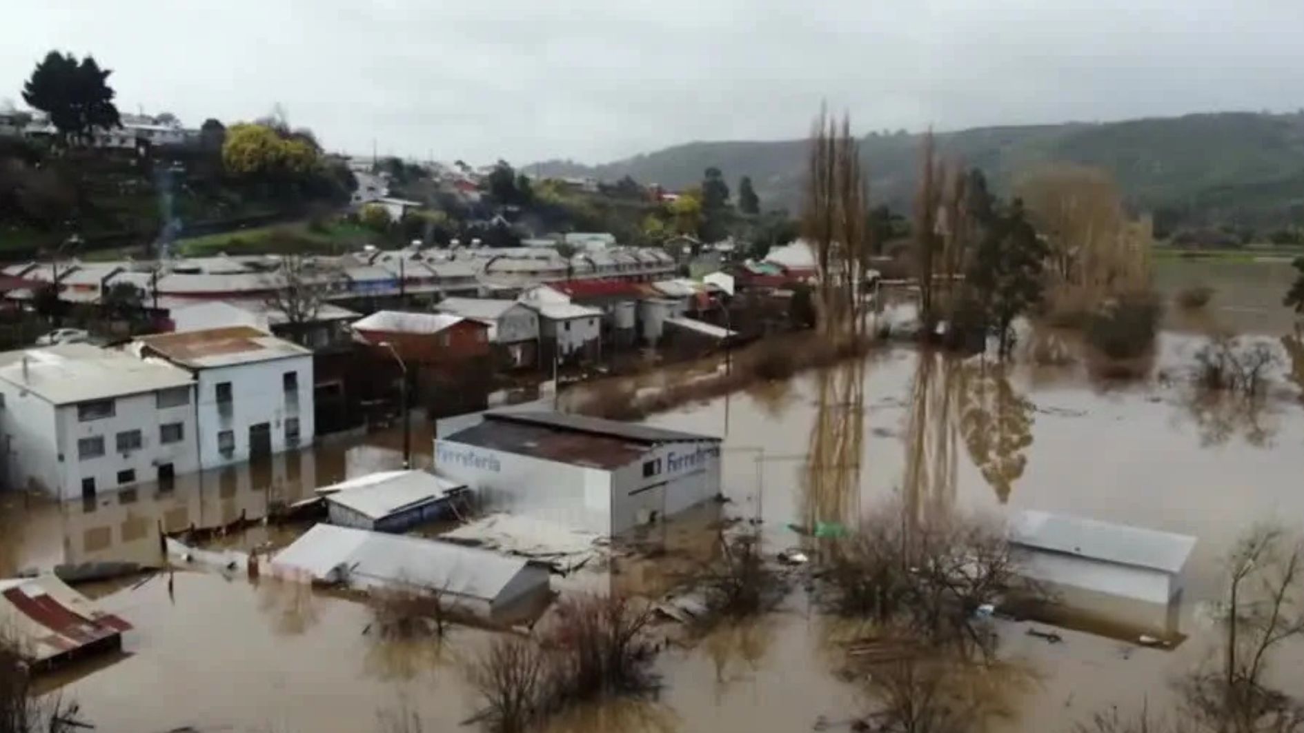 enchentes no sul do Chile