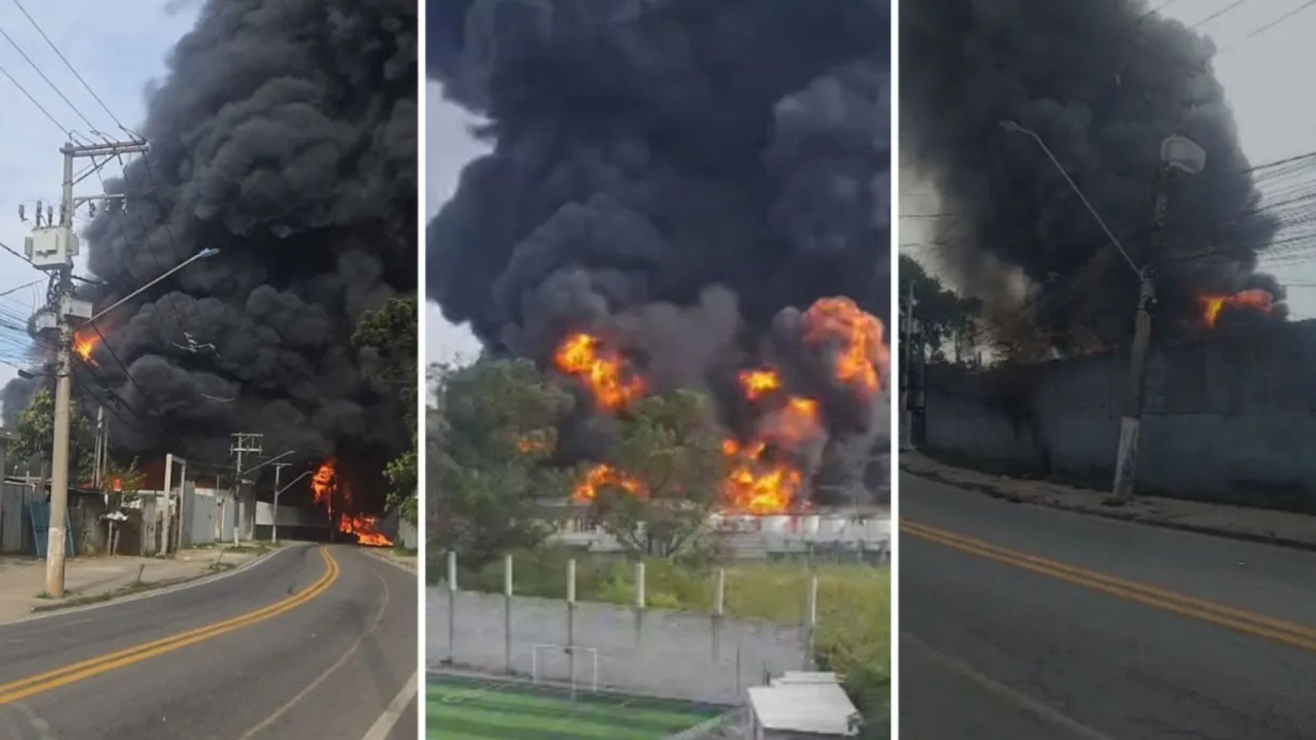 incêndio em fábrica de solventes