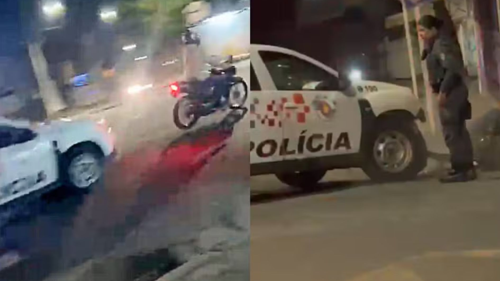 motociclista é atropelado por viatura