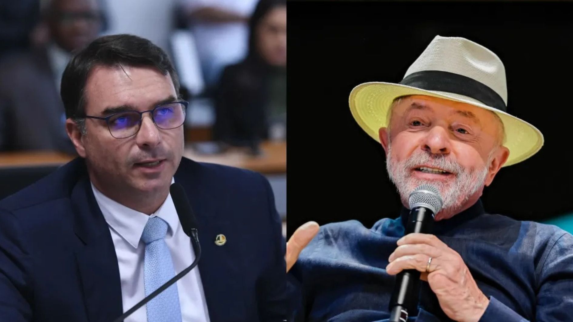 Flávio Bolsonaro e Lula
