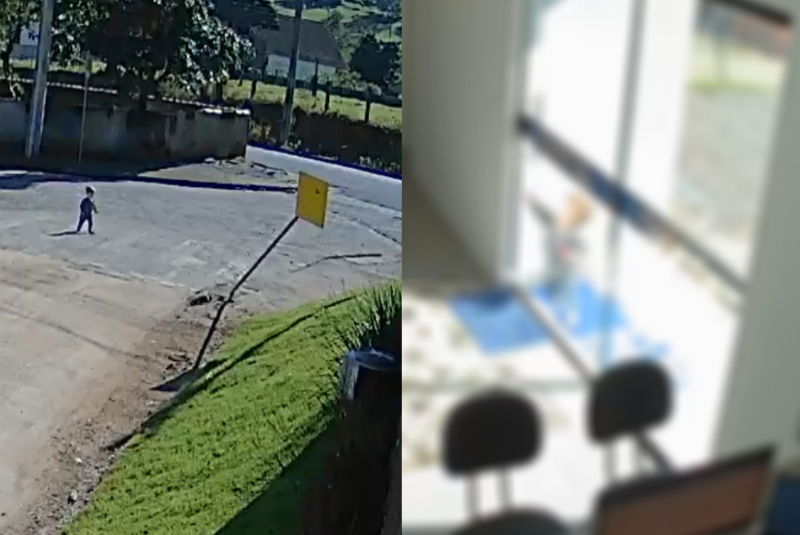 Um bebê de 1 ano e 6 meses saiu sozinho de uma creche e caminhou pela rua até chegar ao local de trabalho da mãe, em Braço do Norte...