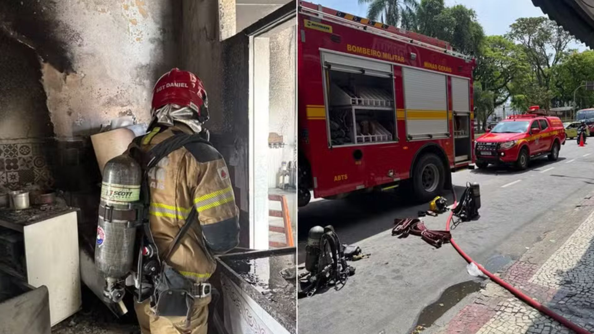 incêndio em apartamento em Juiz de Fora