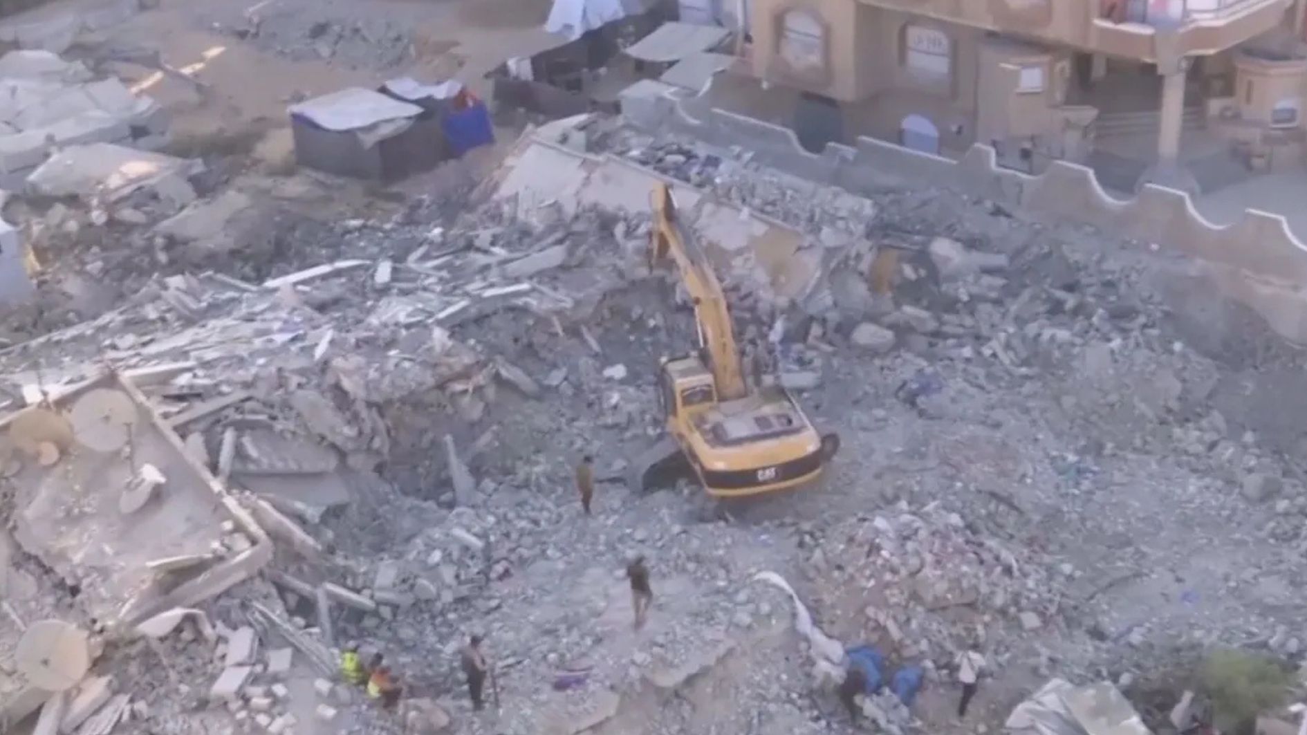 prédio desaba em Gaza