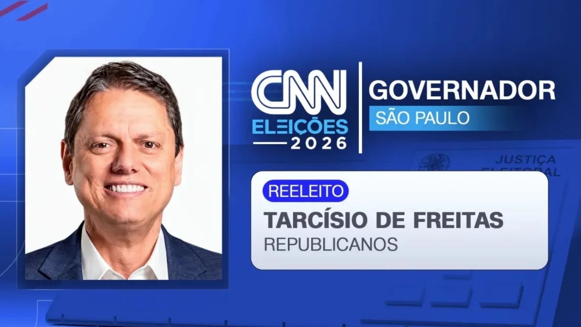 Tarcísio de Freitas reeleito