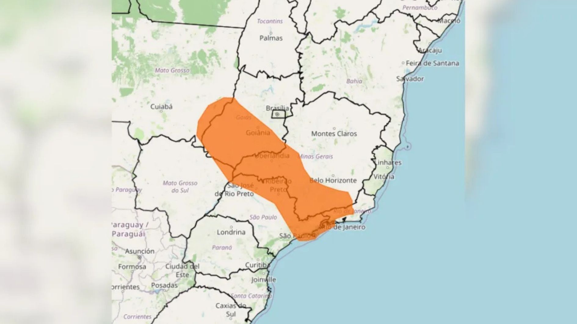alerta laranja de tempestade