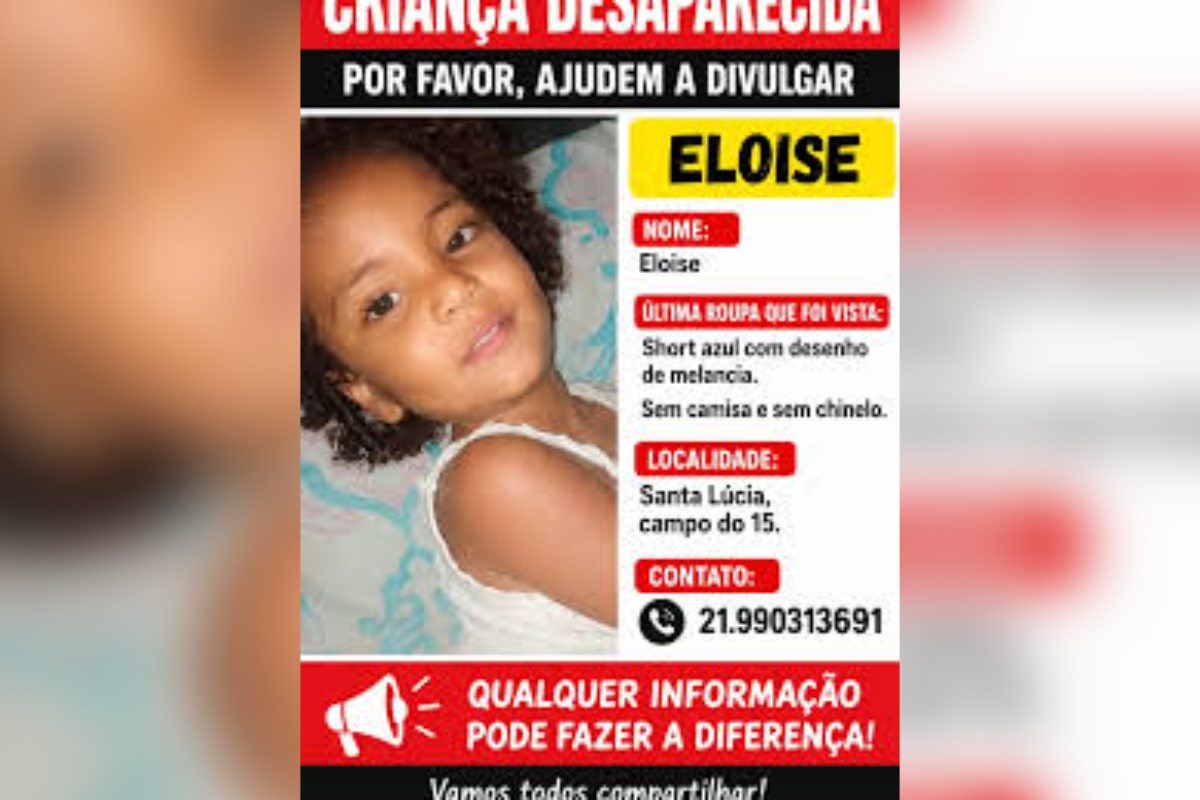 menina de 4 anos desaparecida