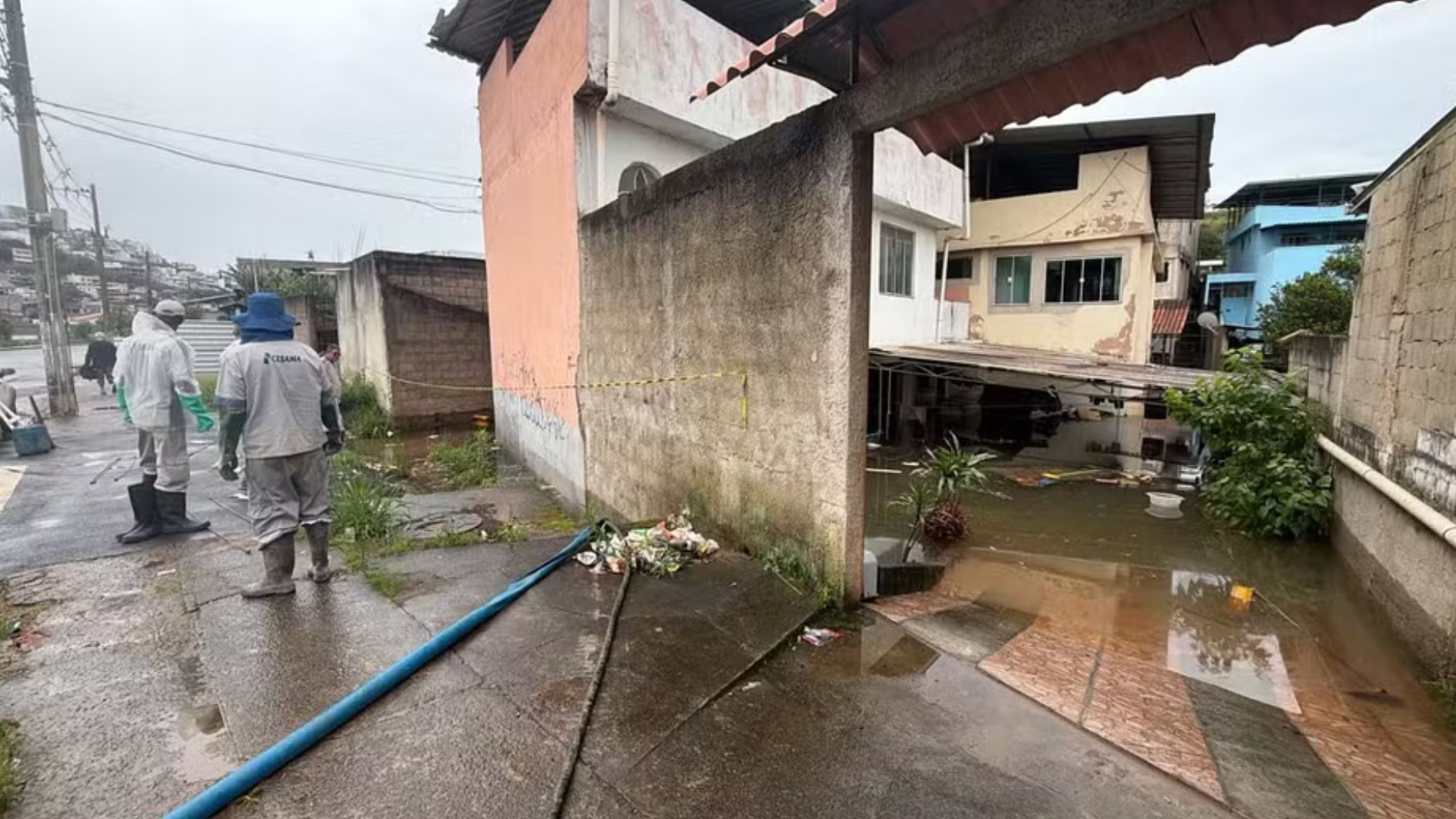 rompimento de tubulação em Juiz de Fora
