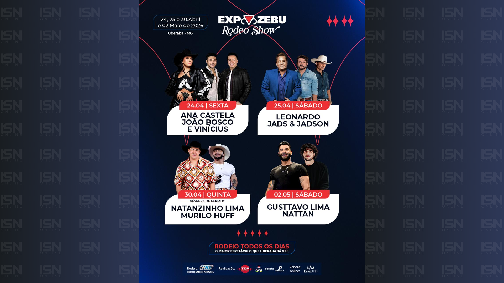 Público já pode conferir como será a divisão das noites e planejar a ida ao evento (foto reprodução)