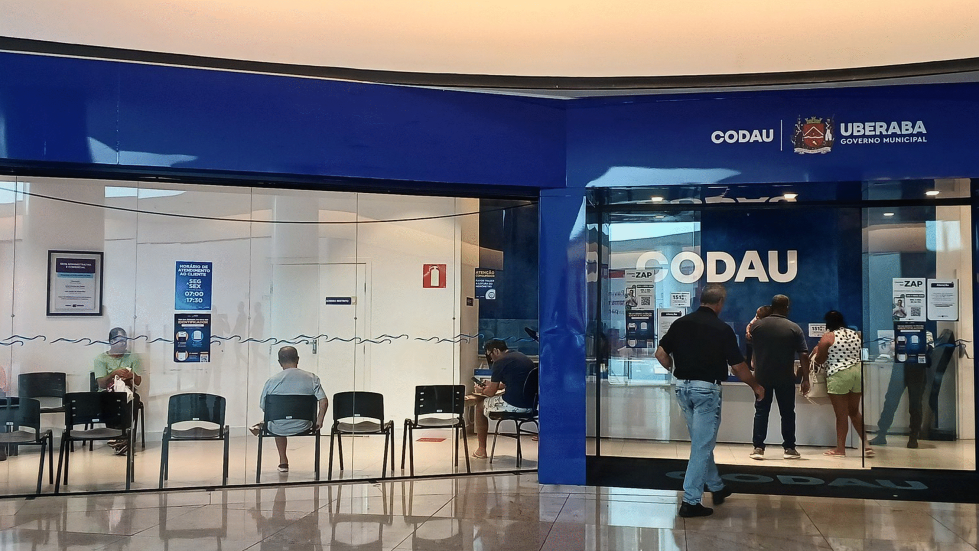 Serviço de Atendimento ao Consumidor Codau em Uberaba (foto: divulgação/Ascom-Codau)