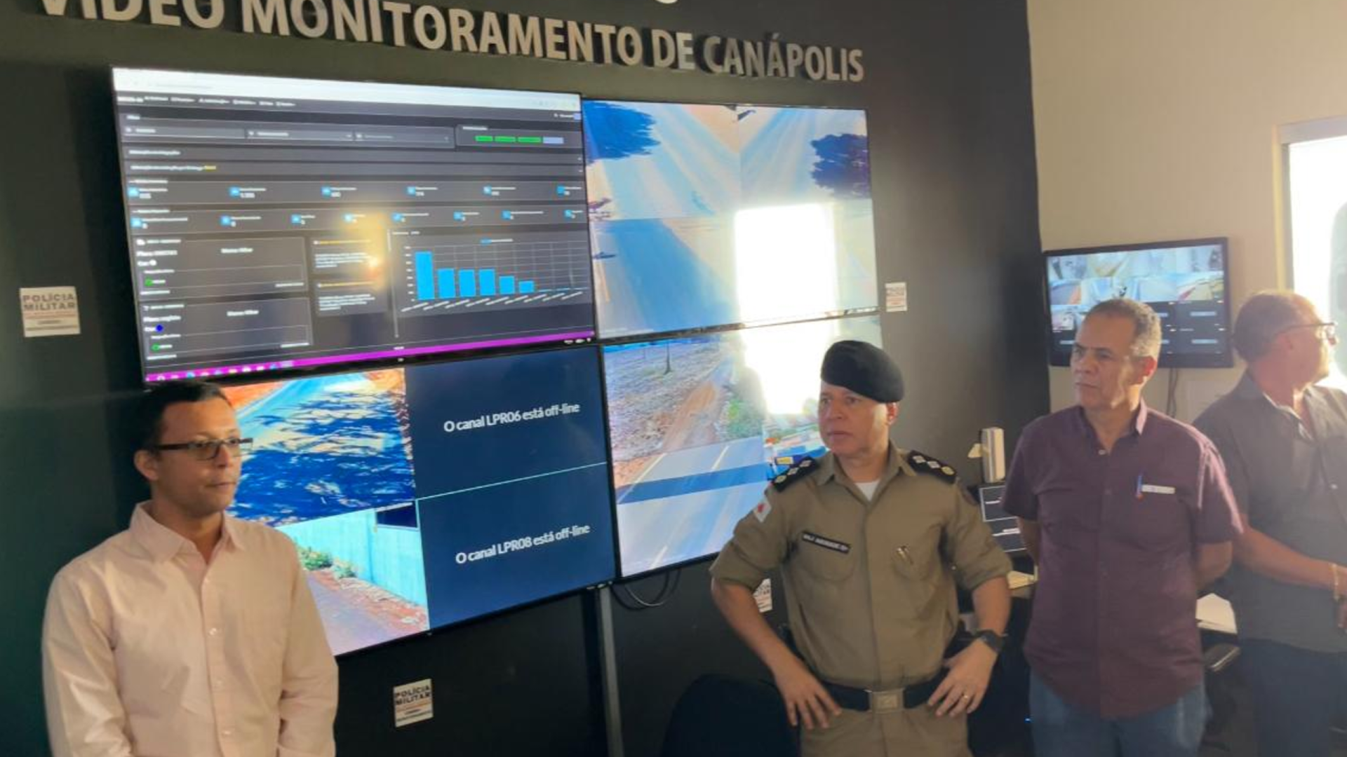 PM inaugura sistema de videomonitoramento rural em Canápolis com câmeras de leitura de placas e monitoramento remoto (foto: divulgação/PMMG)