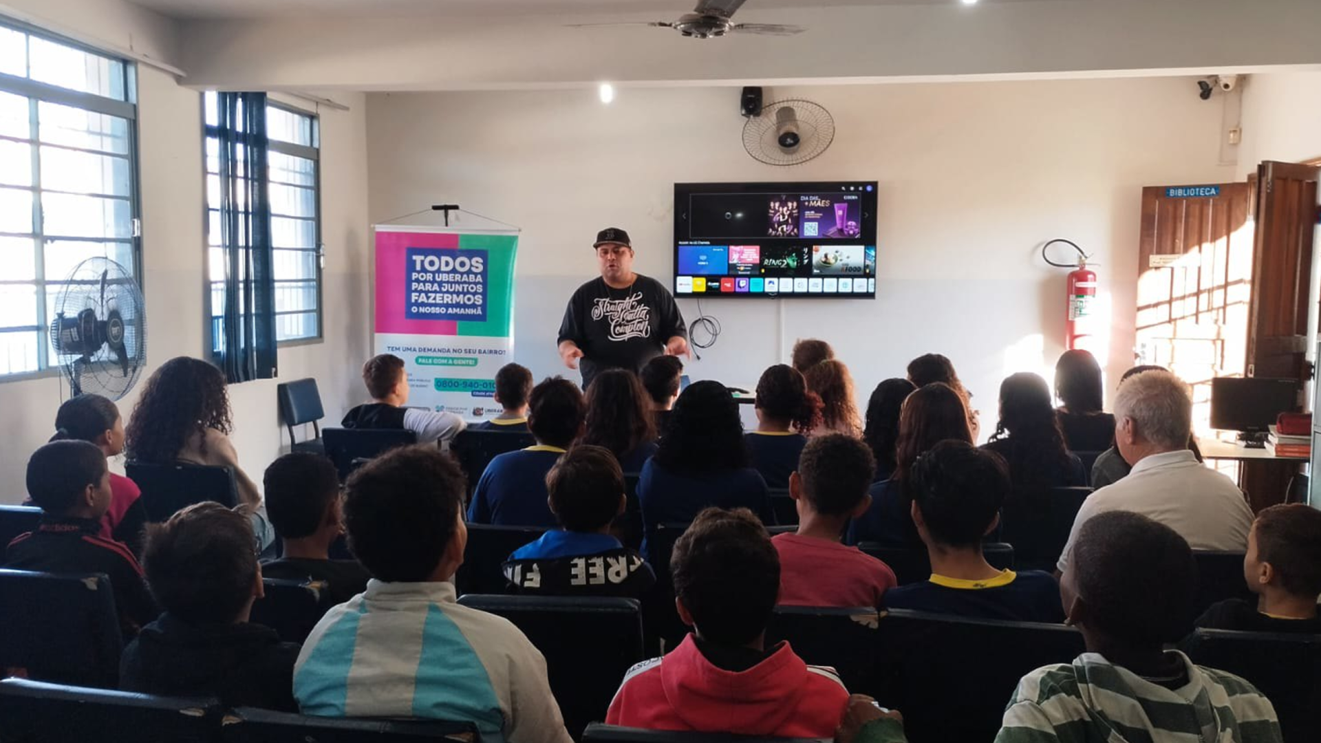 Programa “Uberaba para Todas as Crianças” leva cidadania aos alunos da rede municipal (Foto: divulgação/Secom-PMU)