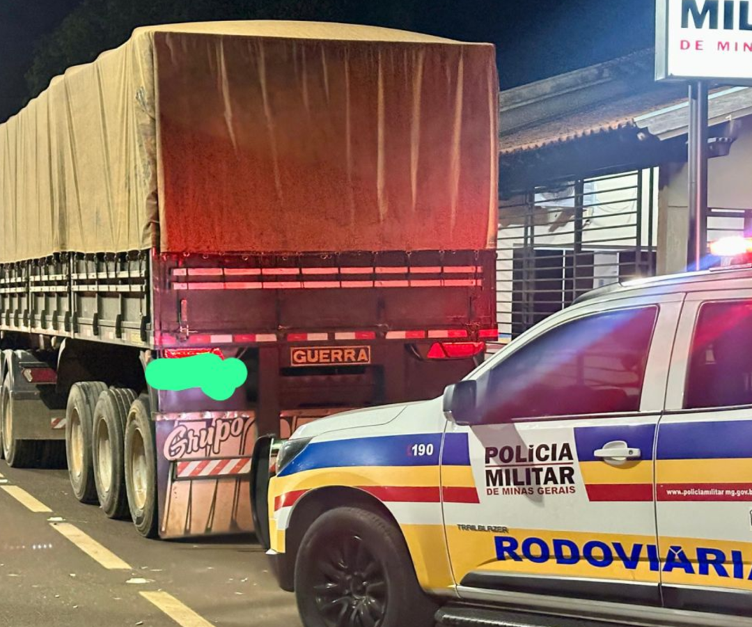 Rodotrem com sinais adulterados é apreendido na BR-050 em Uberaba