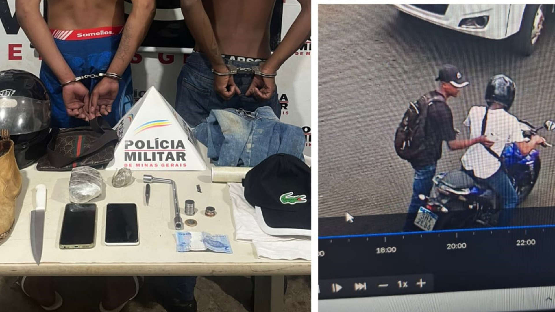 Polícia encontra maconha, celulares e objetos furtados durante operação do Gepar (foto: divulgação/ PMMG)