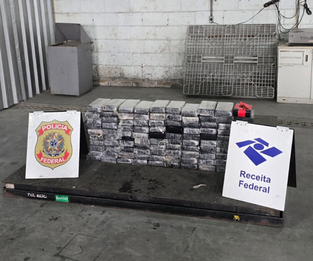 Receita Federal apreende 108 kg de cocaína no Porto de Santos