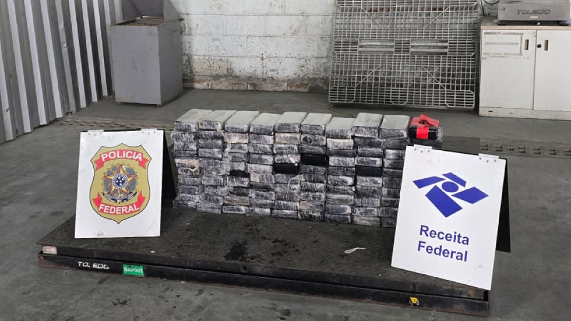 Receita Federal apreende 108 kg de cocaína no Porto de Santos