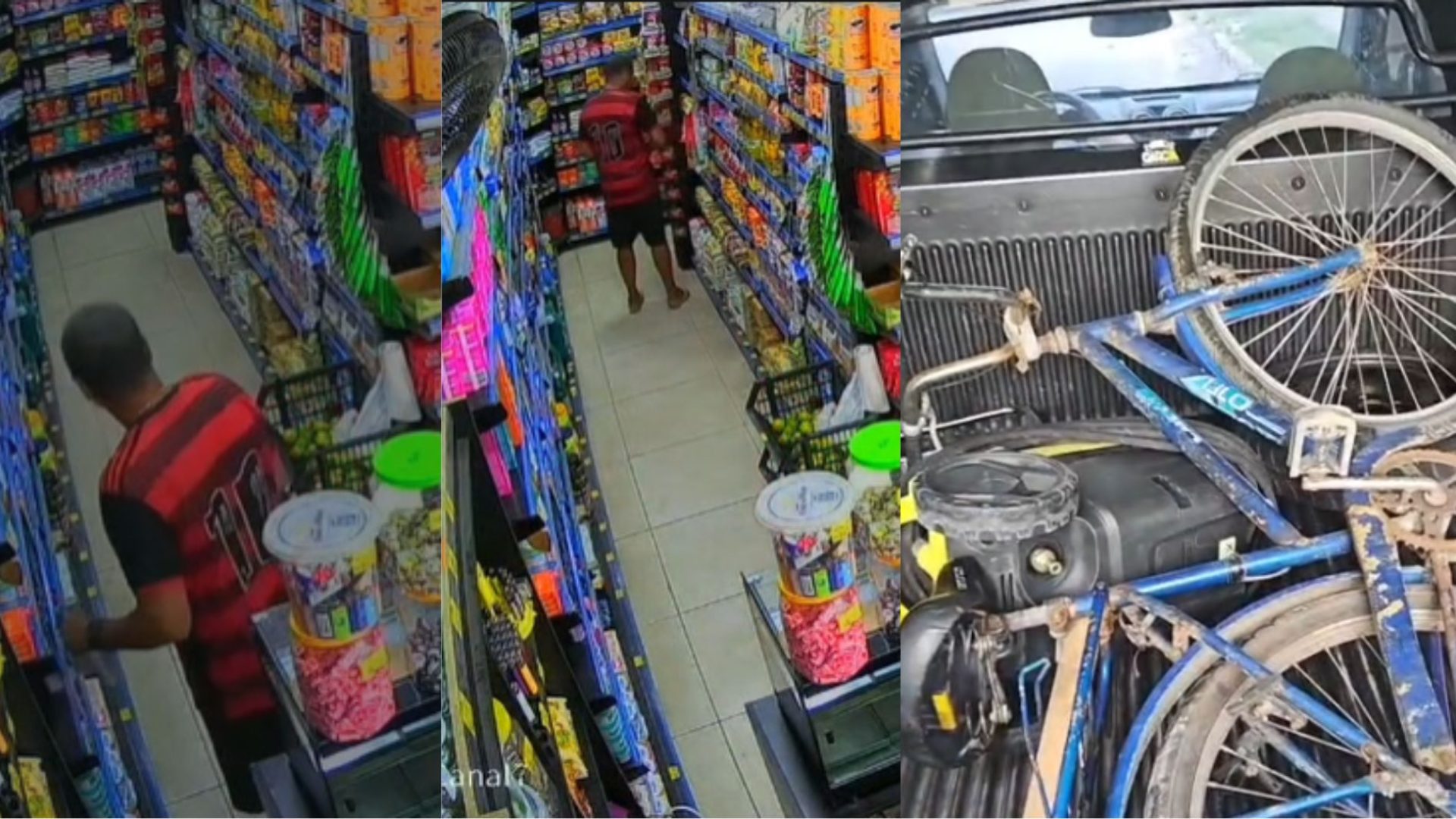 Comerciante do Guarujá relata furto em mercadinho e prende bicicleta do suspeito como garantia
