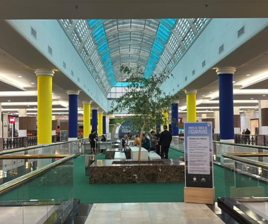 Ponto de troca de figurinhas do Praiamar Shopping é prorrogado até o dia 2 de agosto