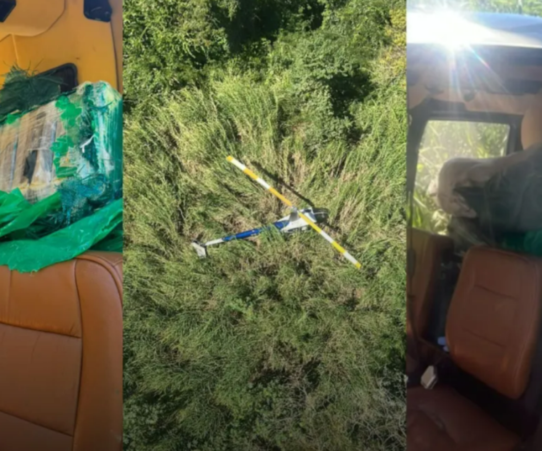 Helicóptero com mais de 200 kg de cocaína é apreendido após perseguição aérea em SP