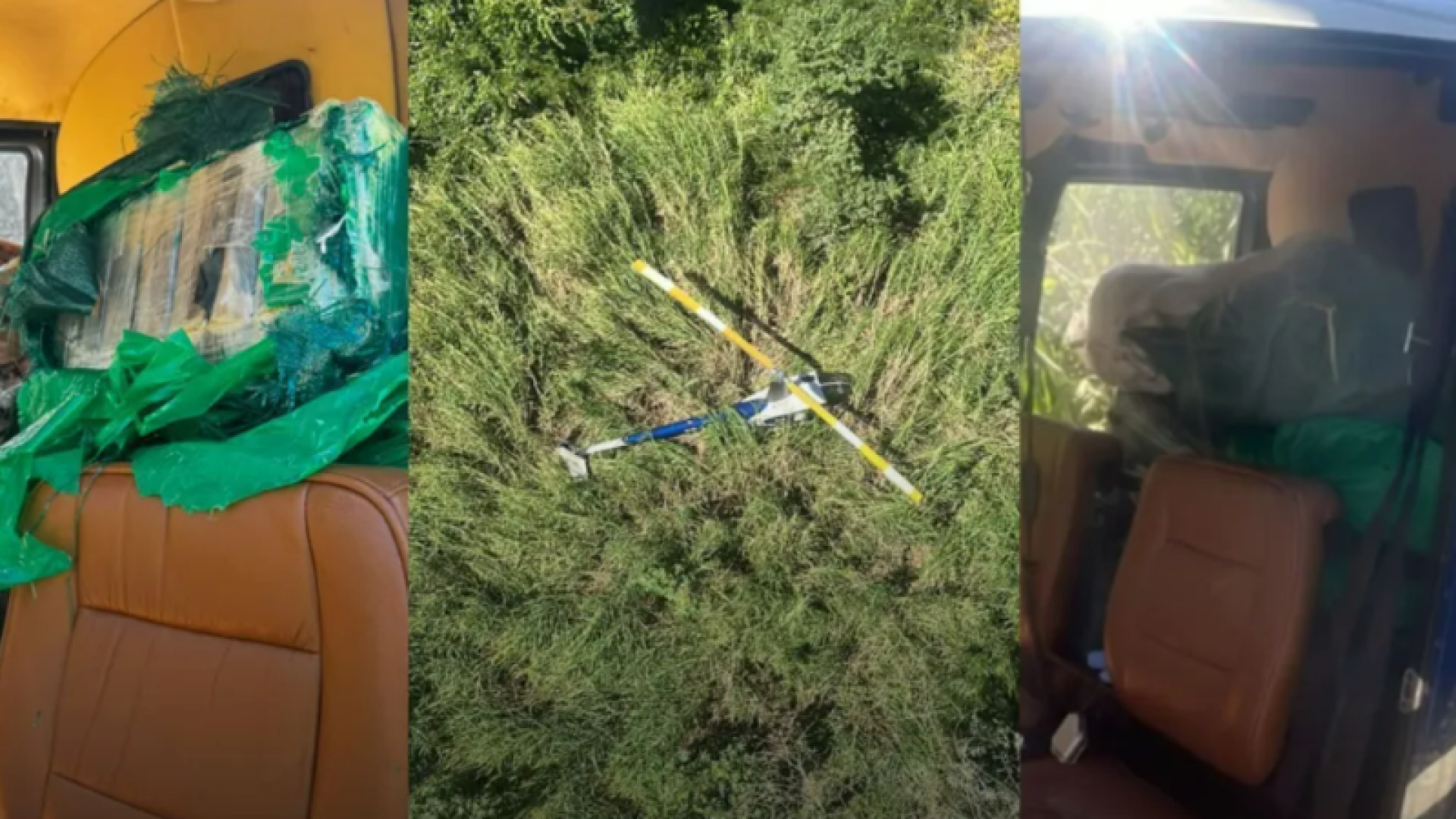 Helicóptero com mais de 200 kg de cocaína é apreendido após perseguição aérea em SP
