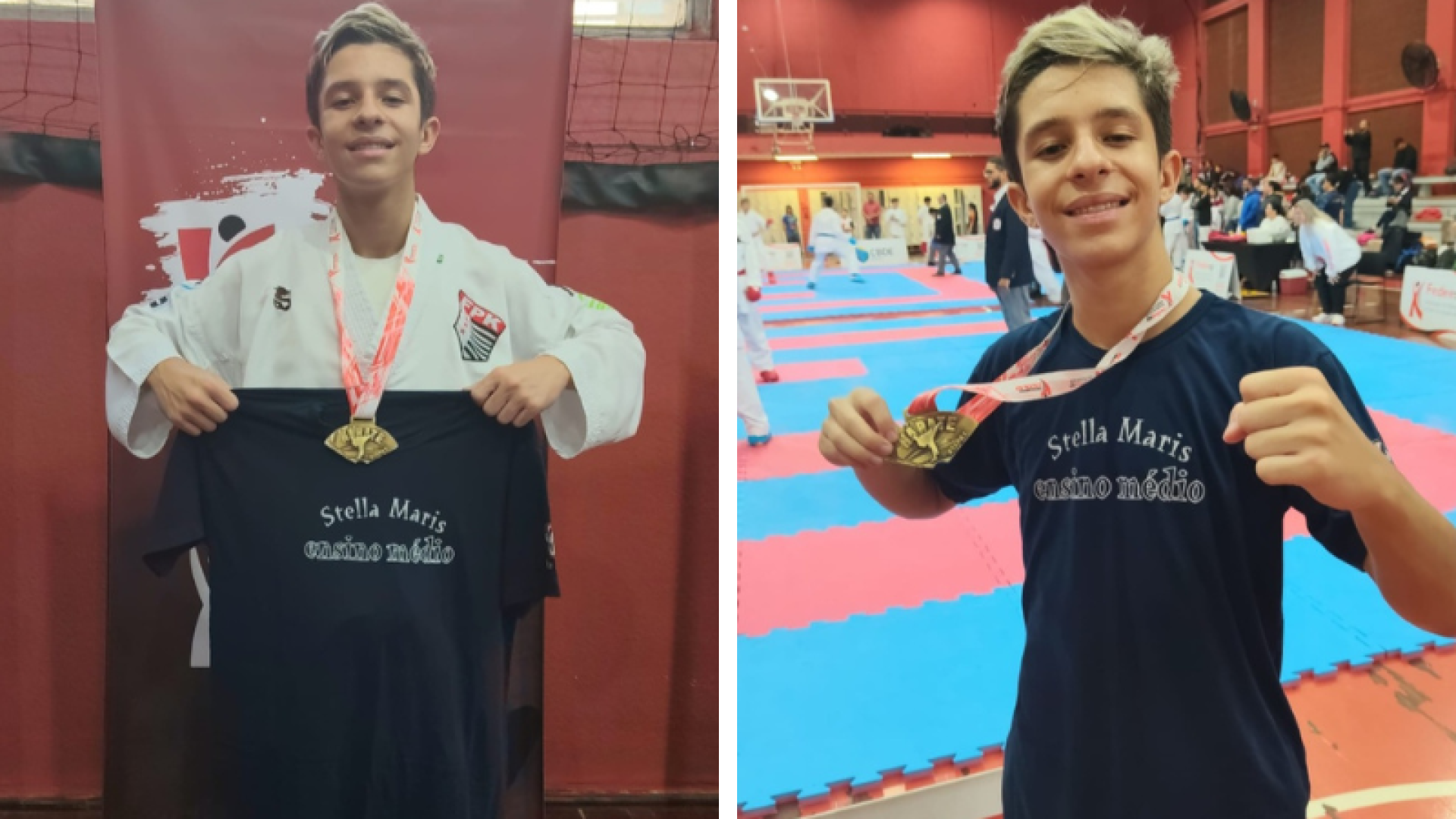 Santista Diogo Rema vence etapa estadual do Circuito Escolar de Caratê