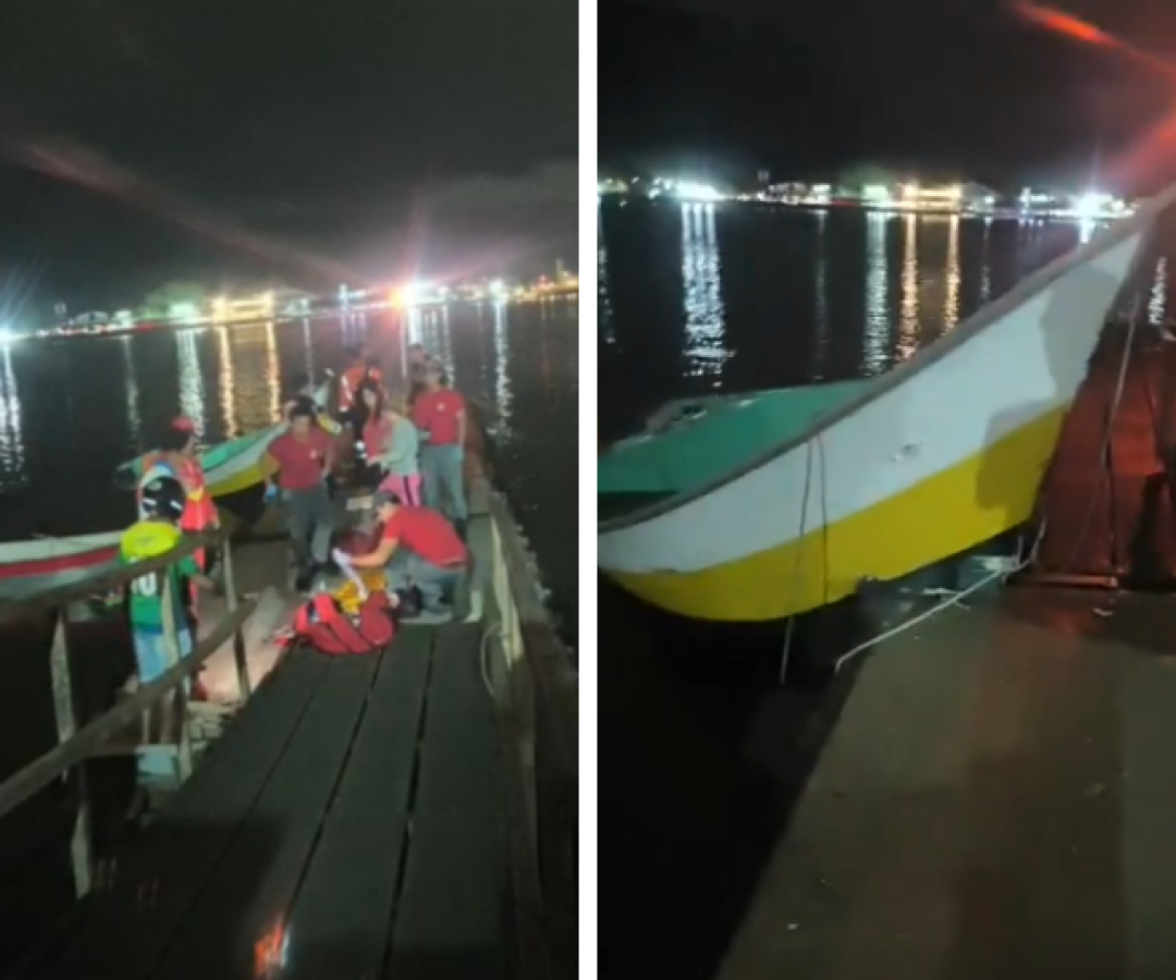 Barco atinge píer em marina de São Vicente e deixa três feridos