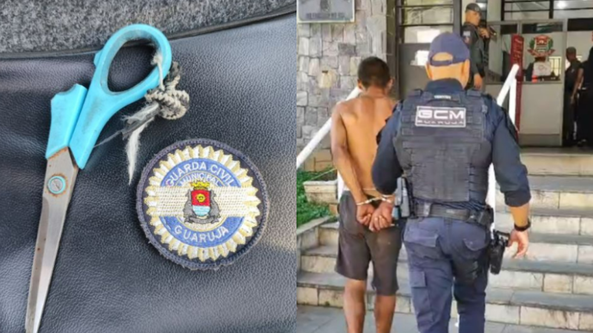 Homem é preso após ameaçar matar vigilante com tesoura em Guarujá