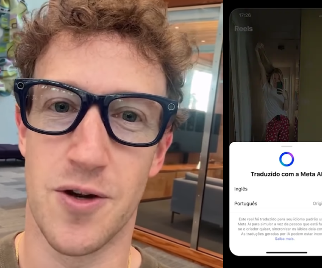 Mark Zuckerberg anunciou que os Reels do Instagram — e também do Facebook — passam a contar com dublagem automática gerada por IA.