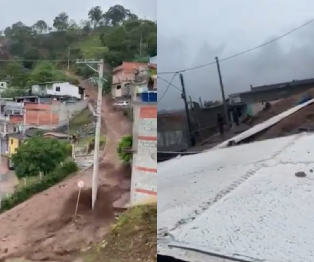 Caixa Dágua da Sabesp se rompe em Mairiporã