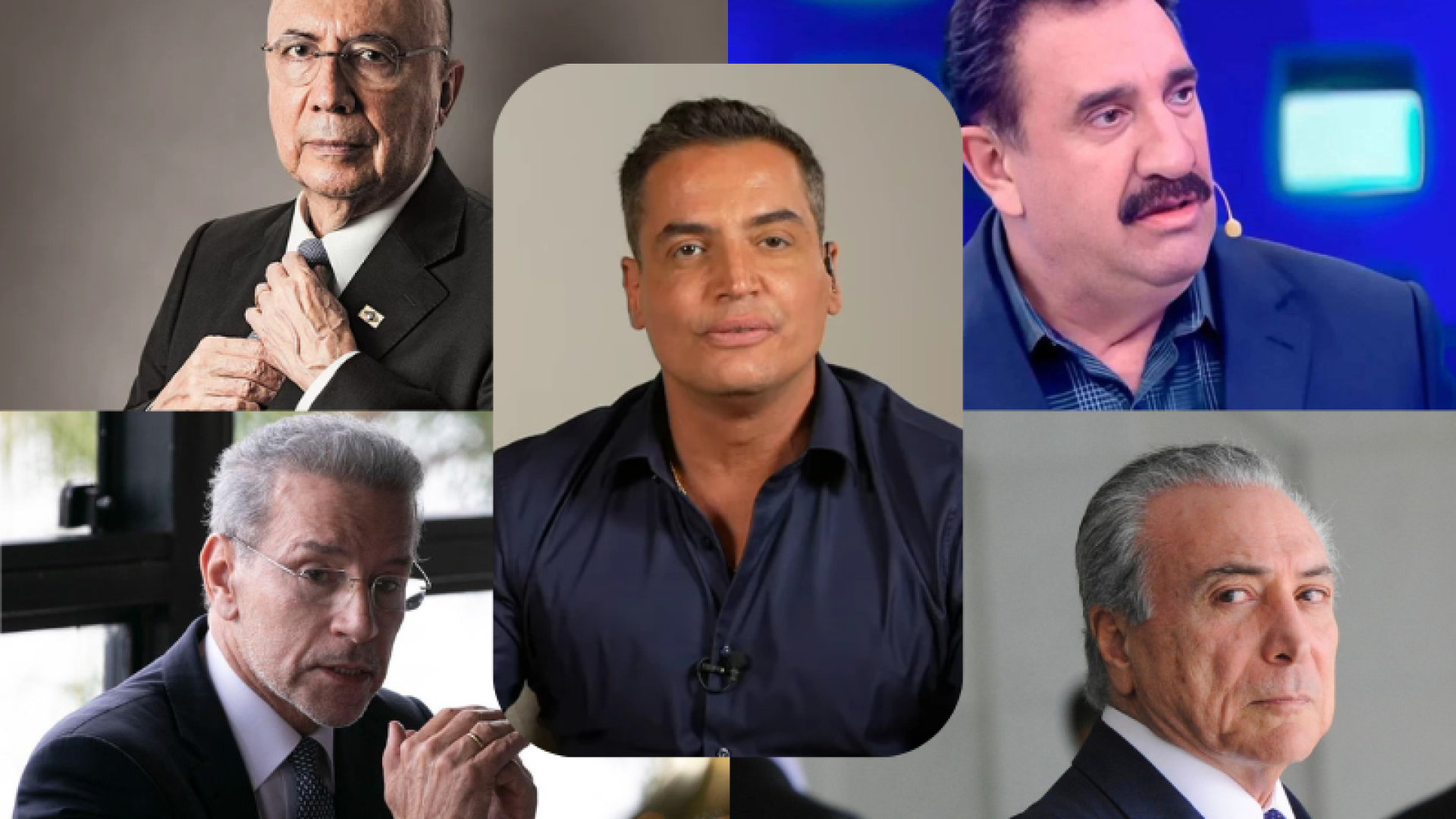 Léo Dias, Ratinho, Michel Temer, Metrópoles e Henrique Meirelles receberam dinheiro do Banco Master Foto: Reprodução