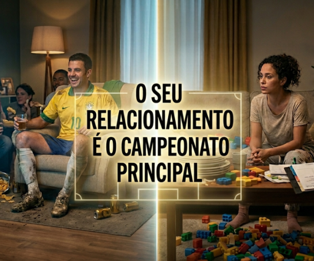 Futebol ou família? Imagem gerada por IA