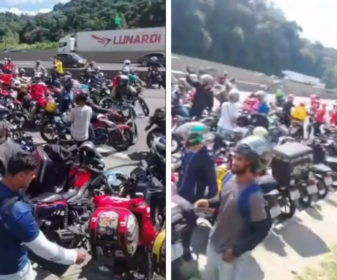 Motociclistas bloqueiam vias em SP e cobram aumento nas taxas de entrega