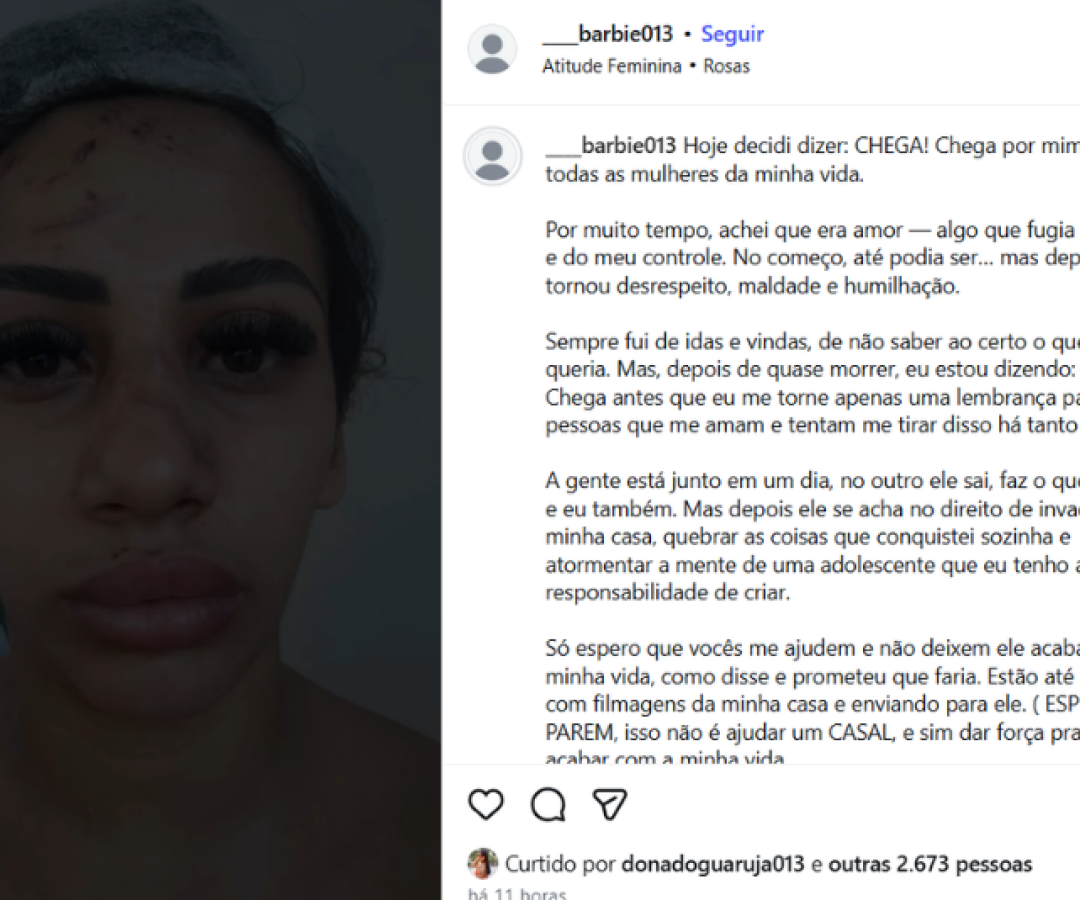 Influenciadora de Guarujá denuncia ameaças e pede socorro nas redes sociais
