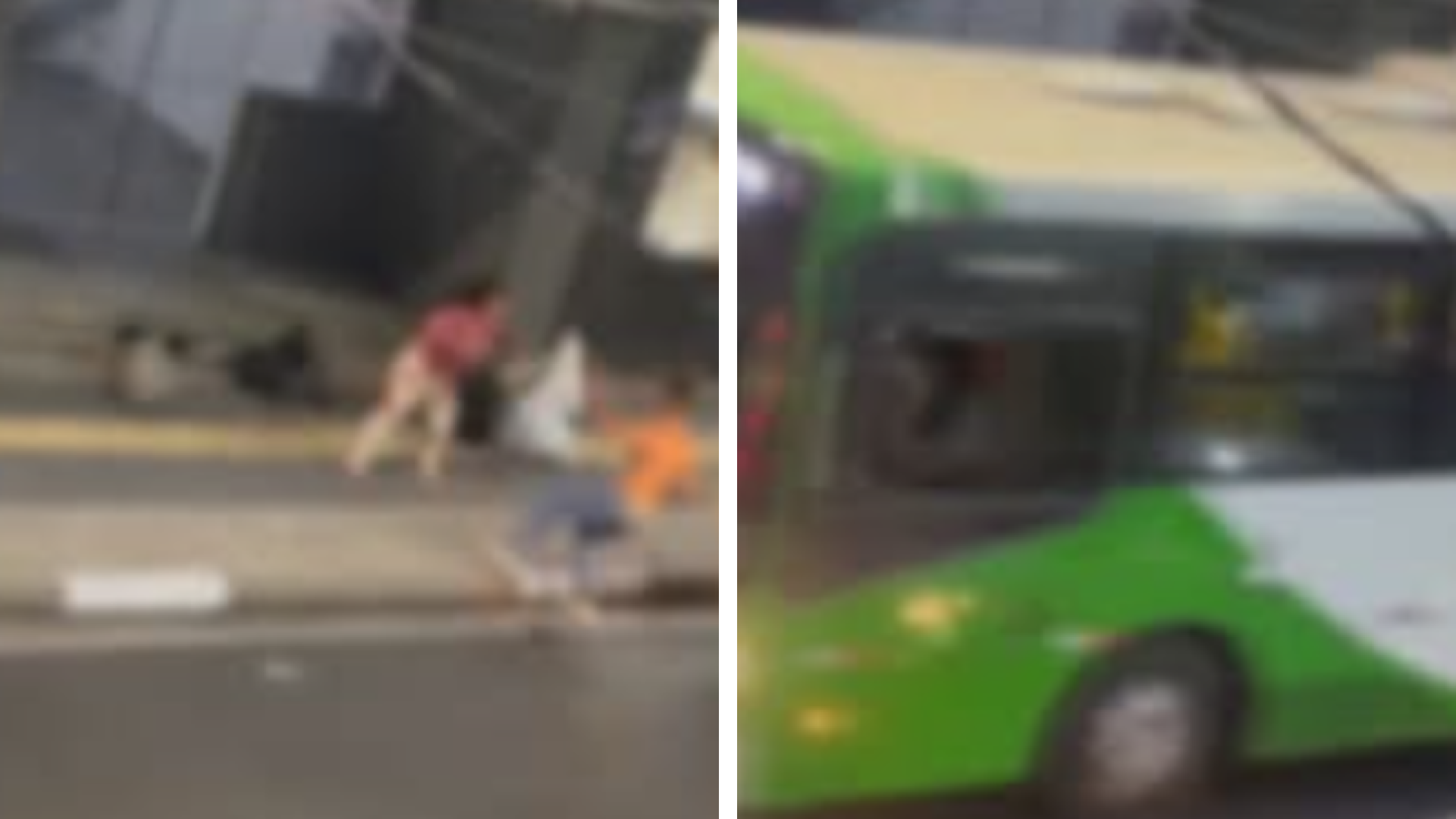 Mulher empurra homem contra ônibus em movimento em Campinas