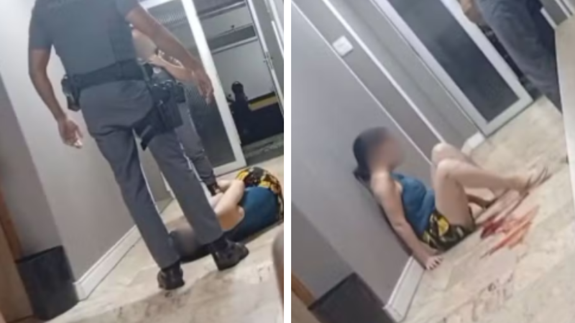 Policial militar é afastado após chutar mulher durante surto em São Vicente (SP)