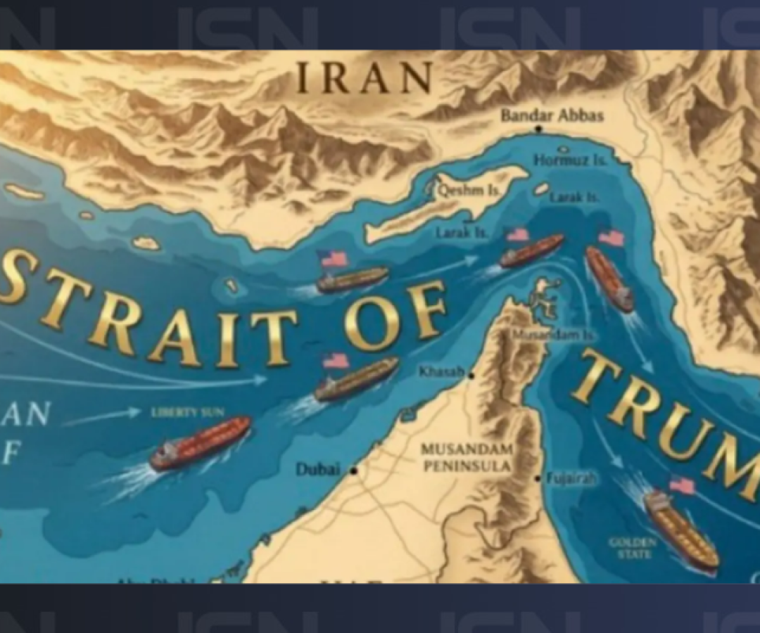 Trump reposta imagem que renomeia Estreito de Ormuz como “Estreito de Trump”