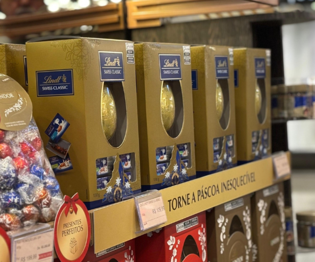 Miramar Shopping aposta em variedade de chocolates e projeta alta nas vendas de Páscoa