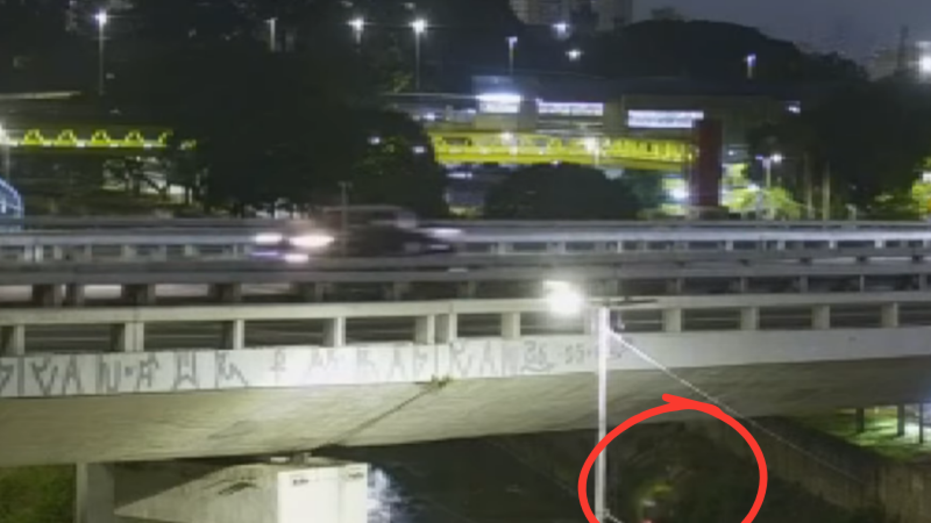 Carro cai no Rio Tamanduateí após bater em dois veículos em São Paulo