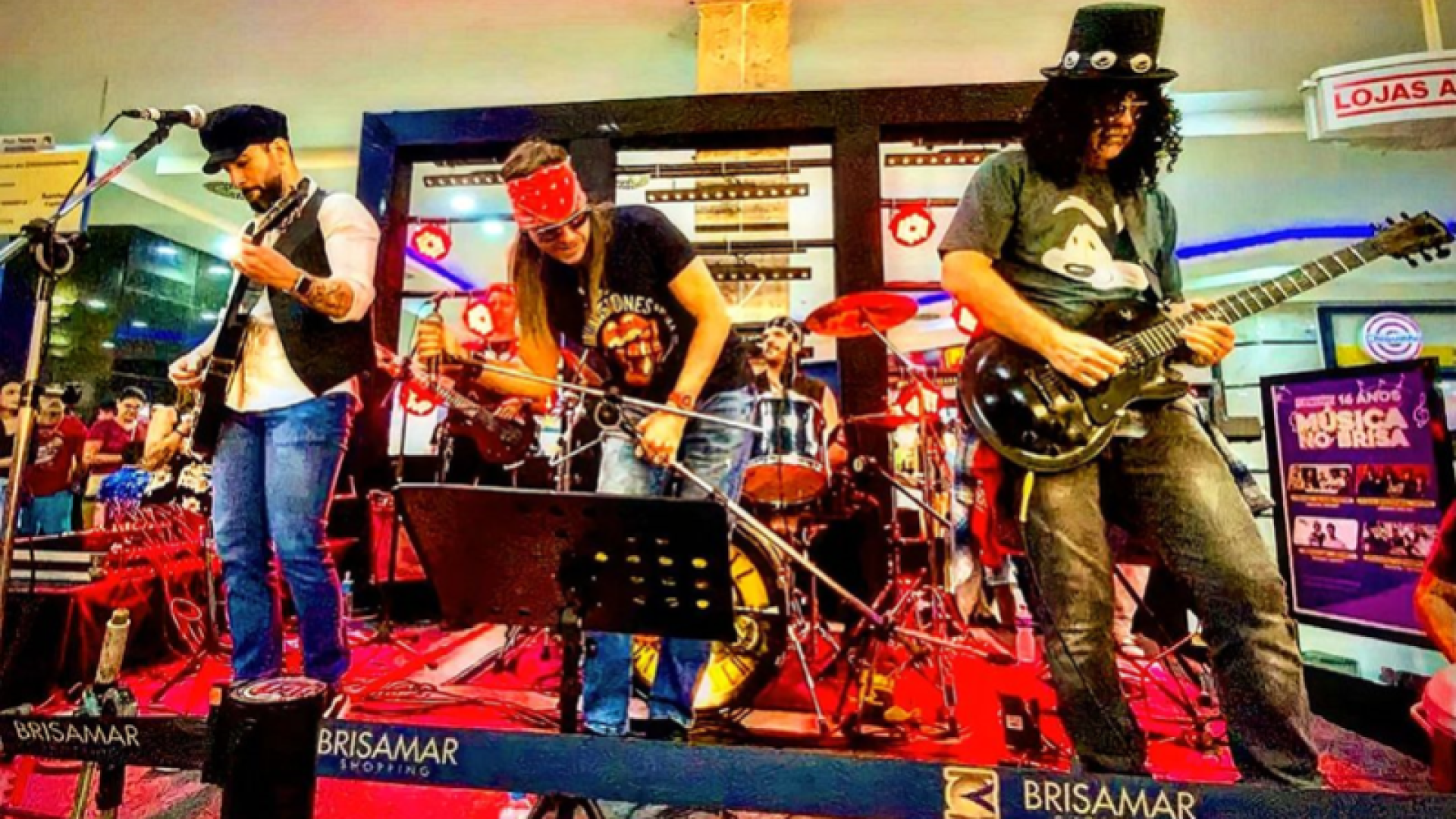 Banda cover do Guns N’ Roses agita Brisamar Shopping neste domingo (31)