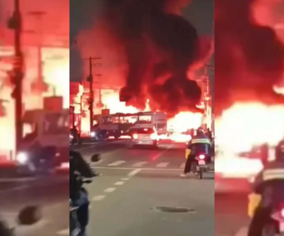Guarulhos: Protesto violento leva incêndio de dois ônibus e bloqueio de rua importante