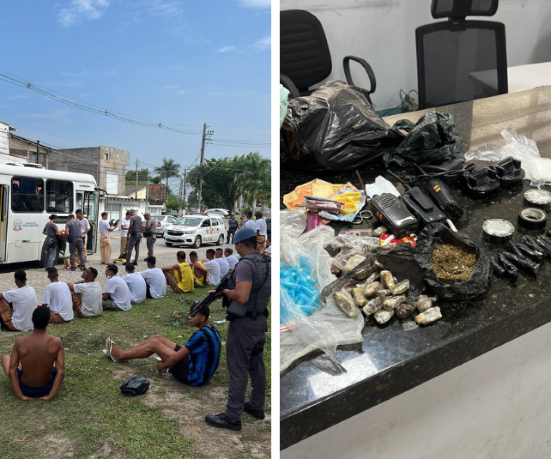 Detento do semiaberto é detido com drogas durante serviço municipal em Praia Grande