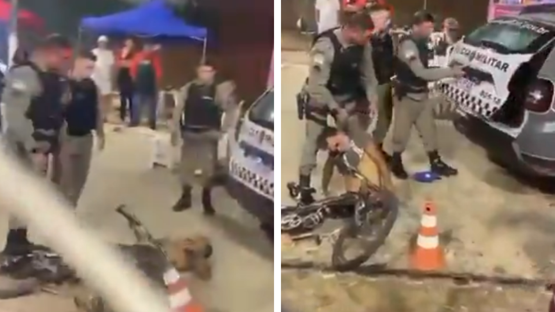 PM agride homem com tapa no rosto e vítima desmaia durante ação no RN