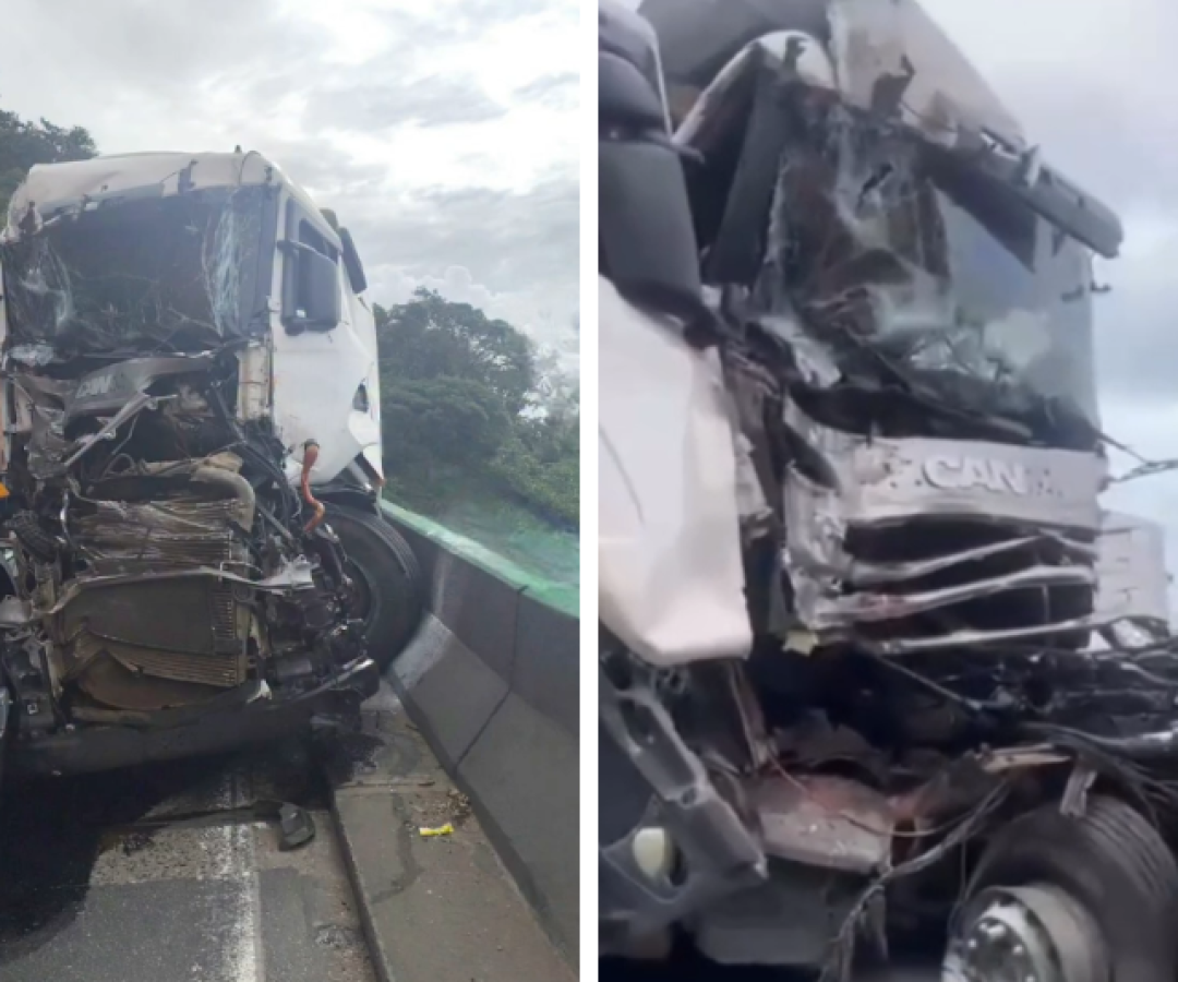 Acidente com carretas bloqueia Anchieta e provoca congestionamento